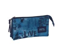 Safta New Edition - Portatodo Triple, Estuche Infantil, Estuche Niño, Ideal para Niños en Edad Escolar, Cómodo y Versátil, Calidad y Resistencia, 22x3x12 cm