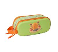 Safta Tiger 3D - Portatodo Doble 3D, Estuche Infantil, Estuche Niño, Ideal para Niños en Edad Escolar, Cómodo y Versátil, Calidad y Resistencia, 21x6x8 cm