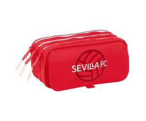 Portatodo Escolar SEVILLA F.C., Triple Cremallera Grande Adaptable