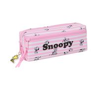 Safta SNOOPY - Portatodo Triple Pequeño, Estuche Infantil, Estuche Niño, Ideal para Niños en Edad Escolar, Cómodo y Versátil, Calidad y Resistencia, 22x6x8.5 cm