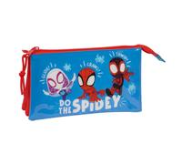 Safta SPIDEY - Portatodo Triple, Estuche Infantil, Estuche Niño, Ideal para Niños en Edad Escolar, Cómodo y Versátil, Calidad y Resistencia, 22x3x12 cm