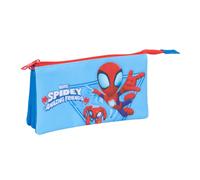 Safta - Portatodo triple Spidey, estuche infantil cómodo y resistente 22x3x12 cm