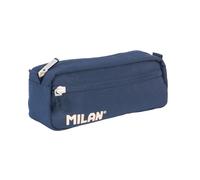 MILAN Portatodo rectangular Serie 1918 2 cremalleras Azul marino 210x85x61 mm