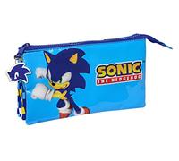 Portatodo Triple Sonic Speed 22 x 12 x 3 cm Azul Infantil