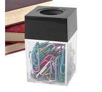 Portatrombo Magnético - Dispensador De Clip Con Tapa Magnética | Escritorio Del Dispensador De Trombón | Escritorio Transparente Del Soporte De Papel | Dispensador De Papel Para Accesorios De Org