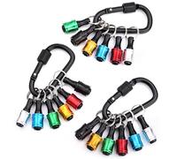 Portavasijas de destornillador aleación aluminio con mango hexagonal 1 4 pulgada Extensión Adaptador tornillo taladro Llavero Herramienta portátil cambio Ajuste rápido universal Destornilladores eléct