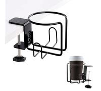 Portavasos Antiderrames Soporte Taza Escritorio - Universal Acero Inoxidable Portavasos Abrazadera Clip para Botellas de Agua para Escritorio Mesa para Hogar Oficina, 1 Piezas