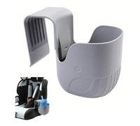 Portavasos Carrito Bebe Gris, Portabotellas Botellas Café Asiento Coche Plástico ABS, Accesorios Silla de Ruedas Instalar Fácil Compatible con Mayoría Sillas Coche y Cochecitos Baby