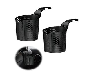 Portavasos de Agua para Camión Universal de Automóvil Posavasos para Coche Asiento Negro De Copa Universal Multifuncional Ganchos Copa para Teléfono Vaso de Agua Taza de Café(2 Piezas)