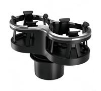 Portavasos de coche con doble soporte ajustable para salpicadero, material ABS, diseño de agarre elástico, apto para tazas aisladas, botellas, latas, ceniceros