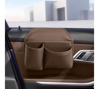 Portavasos de cuero para puerta de coche para ventana, organizador de boca | Organizador universal de cuero para bebidas y teléfono, bolsillo de almacenamiento para puerta de coche, anticaída