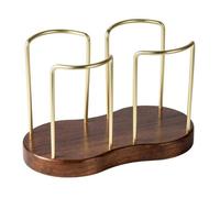 Portavasos de Encimera Soporte Dispensador Organizador Estante con Base de Madera y Varillas de Acero 304 Compacto para Espacios Reducidos Adecuado, Doble Taza, Style to 1