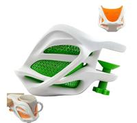 Portavasos de escritorio impreso en 3D, portavasos de escritorio de doble capa con tornillos en el soporte para escritorio, posavasos divertido de Navidad, para acción de gracias. (Green)