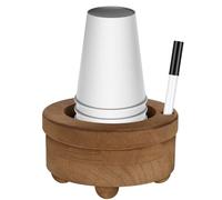 Portavasos de madera, dispensador de vasos de papel con ranura para marcador, marca y bebida para marcar bebidas, fiestas, bares, cocina, decoración de baño