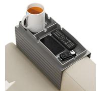 Portavasos de sofá - Bandeja de sofá con reposabrazos antideslizante, bandeja de silicona, base flexible ajustable, diseño antiderrame | Mesa de brazo para casa, autocaravana, coche