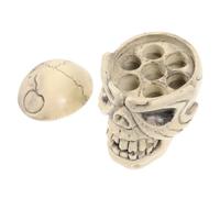 Portavasos de Tinta Forma de Calavera en Resina Beige