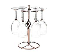 Portavasos de Vino con 6 Ganchos Soportes Rejilla para Copas de Vino | Estante de Secado al Aire Vintage Metal Vertical Base Pesada Antideslizante para Bar Restaurante Doméstico