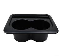 Portavasos doble para coche y organizador de almacenamiento para teléfonos, bebidas y tarjetas con una construcción de plástico, compatible con varios interiores de vehículos, tamaño 19 x 15 x 6,5 cm