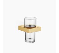 Portavasos Dornbracht con vaso de cristal, modelo de pared, 83400780-28, Color: latón cepillado