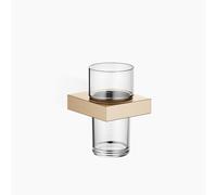 Portavasos Dornbracht con vaso de cristal, modelo de pared, 83400780-46, Color: Champán cepillado