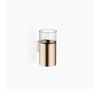 Portavasos Dornbracht, modelo de pared, con cristal transparente, 83400979-27, Color: Oro claro cepillado