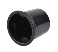 Portavasos empotrado para barco, RV, coche marino, soporte de plástico ABS negro, se adapta a tazas de hasta 72 mm, tamaño del agujero 80 mm, accesorio de montaje para silla de mesa