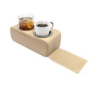 Portavasos extra para coche, organizador de almacenamiento de cuero moderno, ventaja de bebida de asiento trasero de tamaño mediano, detalles de material de piel sintética, accesorio de coche con