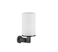 Portavasos Gessi Inciso para montaje en pared, con vaso fijo blanco mate, 58507735, Color: Bronce cálido PVD