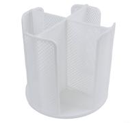 Portavasos giratorio compacto con cuatro compartimentos para mantener tu encimera organizada (blanco)