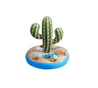 Portavasos Hinchable y 2 Compartimentos portaobjetos con Cactus, Ideal para Piscina - Porta Vasos Hinchable para 6 Vasos, Ideal para la Playa, de Vinilo, 94 x 70 cm