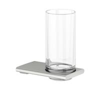 Portavasos KEUCO EDITION 400, cristal auténtico, 11550069000, Color: acabado en acero inoxidable