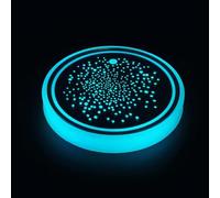Portavasos LED - Acrílico 6,8 x 6,8 x 1 cm recargable | Posavasos luminosos de 7 colores con base antideslizante, ambiente interior, conducción nocturna, accesorio para camiones SUV | Decoración de