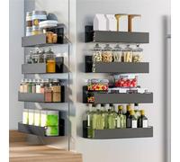 Portavasos magnético para , estante magnético para botellas de agua de 2 piezas con 4 ganchos, organizador de tazas que ahorra espacio, perfecto para refrigerador, lavadora, microondas, horno