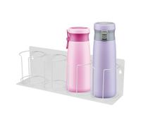 Portavasos Magnético - Rejilla De Acero Al Carbono | Organizador De Vasos De Montaje En Pared Con 4 Ranuras | Mantiene Las Tazas Almacenadas De Forma Segura En Gabinetes, Refrigeradores, Paredes Para