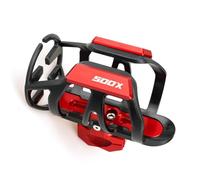 Portavasos Motocicleta Motocicleta CNC Aluminio Bebida Botella De Agua Jaula Portavasos Montaje Accesorios para Honda CB500X CB 500X(Rosso)