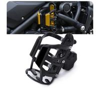 Portavasos Motocicleta para Piaggio X9 Evolution 125 2005 2006 2007, Ajustable Portavasos Manillar de Motocicleta, Moto Soporte Botella Agua Accesorios,Black