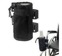 Portavasos para andador - Bolsa para botella de agua para andador, ideal para silla de ruedas y scooter de movilidad, con soporte portátil para vasos, 1 unidad