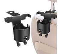 Portavasos para asiento trasero, soporte para bebidas a prueba de fugas, gancho multifuncional para botellas en el respaldo del asiento, para vehículos de pasajeros, sedanes, SUV, camiones, interiores
