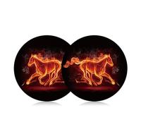 Portavasos para automóvil, 2 unidades, diseño de caballo de fuego fresco, portavasos para automóvil, compatible con Ford Mustang Bronco