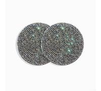 Portavasos para automóvil, paquete de 2 posavasos de 7 cm, antideslizante, a prueba de golpes, con diseño de diamantes de imitación brillantes para decoración interior de coche, oficina, barco