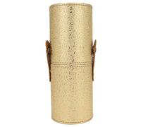 Portavasos para brochas de Maquillaje, Organizador de cosméticos de Cuero PU Elegante portátil para Almacenamiento de Viaje, Negro, Albaricoque, Bronce, Dorado, Morado, 7,1x2,8 (Cubo pequeño con