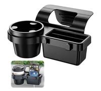 Portavasos para coche 2 en 1 universal para colgar en la ventana del coche y puerta, soporte para botellas con soporte para teléfono móvil, soporte seguro para bebidas con fácil acceso