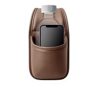 Portavasos para coche, papelera, bolsa de almacenamiento de cuero | Soporte adhesivo para tazas para RV, remolque, tractor, automóvil, camión, SUV