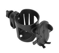 Portavasos para cochecito 2 en 1, portavasos para cochecito, soporte para teléfono móvil, estable, a prueba de fugas, cochecito de doble propósito, portabotellas de agua para carrito de compras, cinta