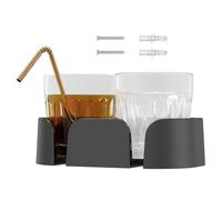 Portavasos para ducha, soporte para copas de vino, soporte para vasos de pared, ducha, cerveza, baño, pared, tina, organizador de vidrio para copas, bebidas, cocina, apartamento, baño