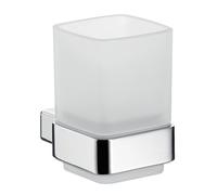 Portavasos para emco loft, modelo de pared, cristal satinado, 052000100, Color: cromado