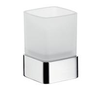 Portavasos para emco loft, modelo de pie, cristal satinado, 052001601, Color: acero inoxidable