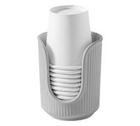 Portavasos para enjuague bucal, 10 x 8 x 8 cm, dispensador de vasos de papel, solución de almacenamiento de enjuague bucal para baño, dispensador multifuncional de almacenamiento