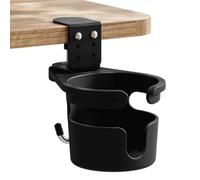 Portavasos Para Escritorio Soporte Antiderrames con Pinza para Vasos | Soporte Bebidas Escritorio Para Hogar Oficina Escuela Dormitorio Taza De Café Botella De Agua Y Vaso Térmico