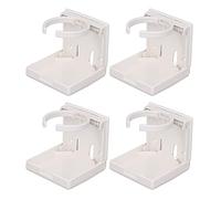 Portavasos Plegable, 4 Piezas Portavasos Ajustable Soporte de Pared Multifuncional Resistencia a los Arañazos Retráctil 60-100 Mm para Camiones, Automóviles, Barcos (Blanco)